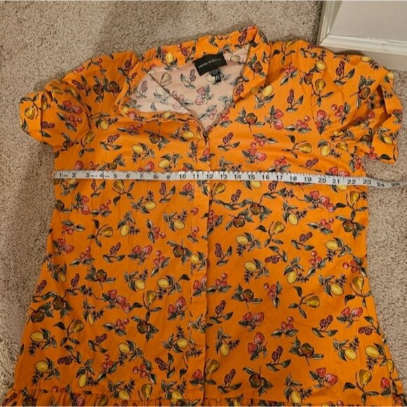 Donna Morgan Collared High Neck Button Down Folded Short Sleeve Plus Size 18 - Picture 7 of 7